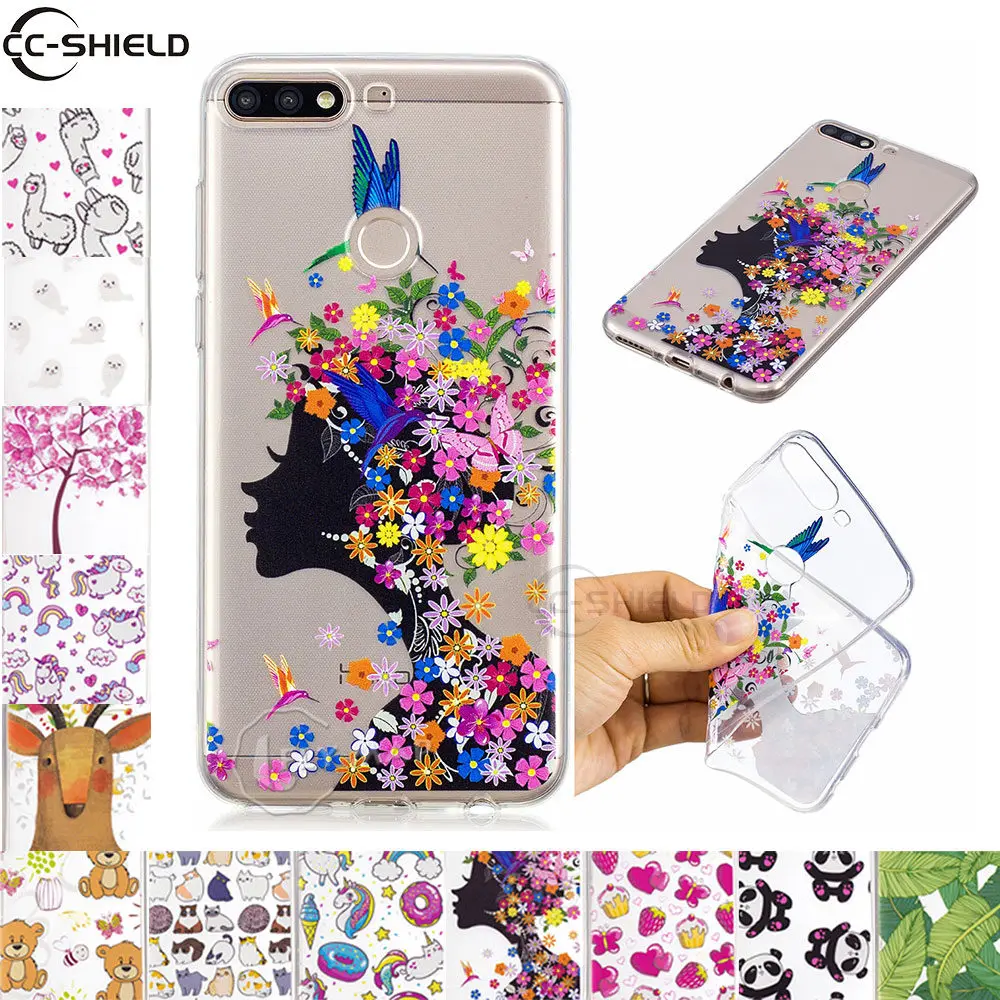 

Soft Case for Huawei Y7 Prime 2018 LDN LX1 LX2 L21 Transparent Silicone Cover Phone Case Y7 Pro 2018 LDN-LX1 LDN-LX2 LDN-L21 Bag