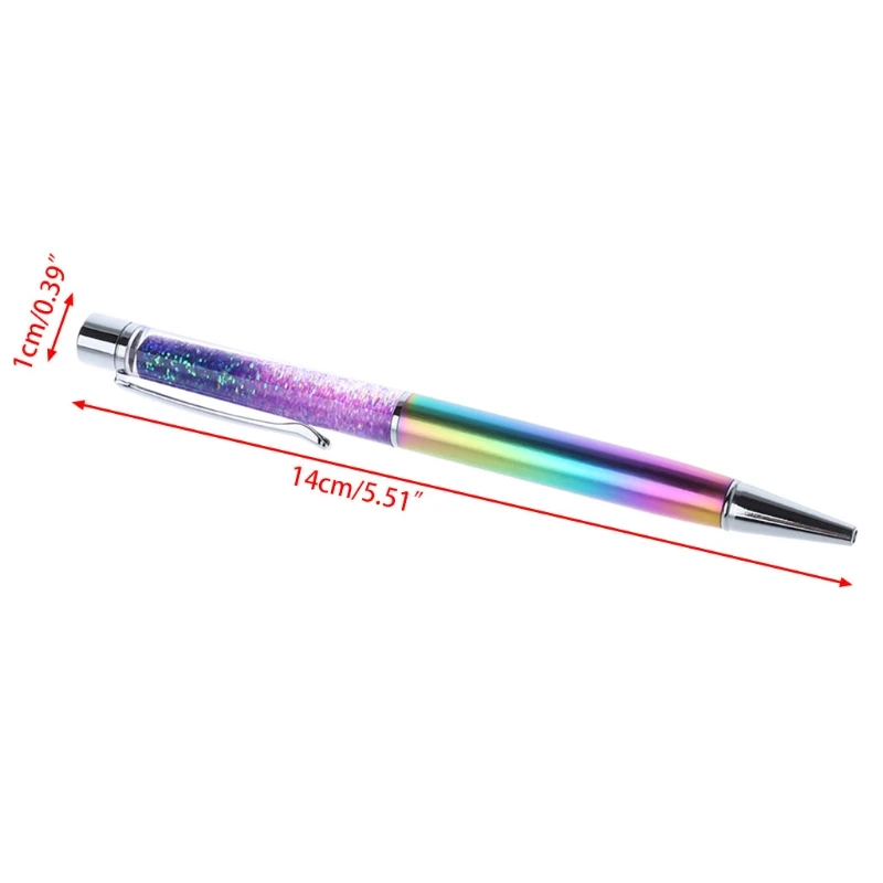 

Luxury Ballpoint Flow Oil Crystal Gold Foil Metal Copper For School Supply Gift
