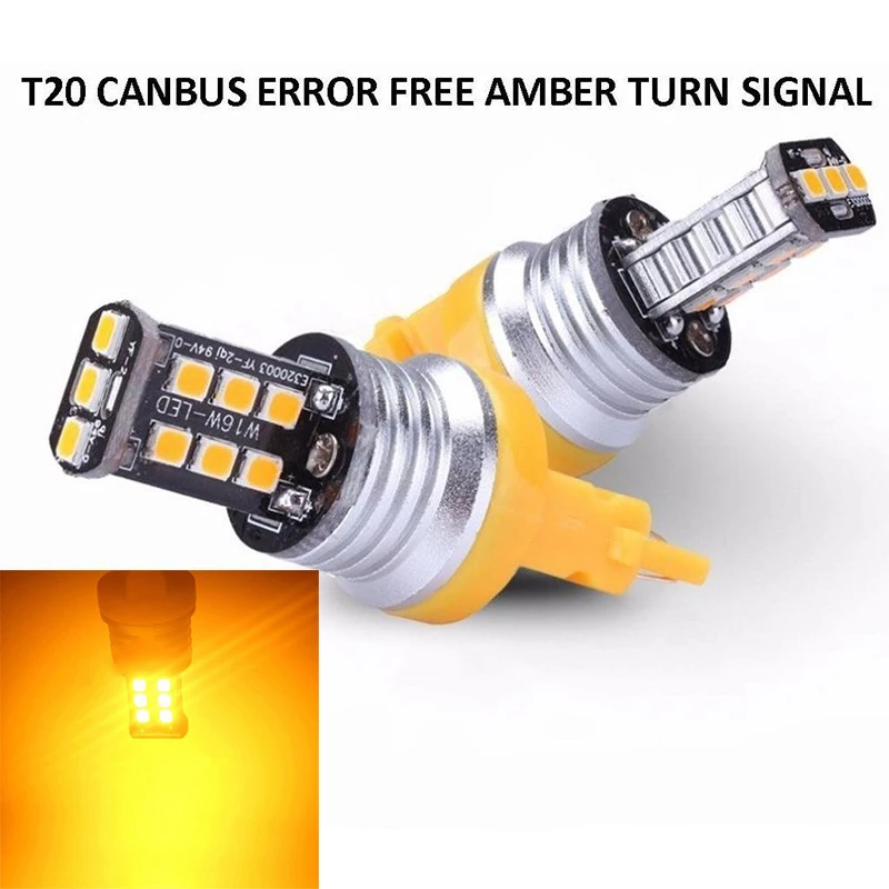 15LED Автомобильная резервная тормозные Фары заднего хода лампы T20 7443 7440 Янтарный задний фонарь 12 В