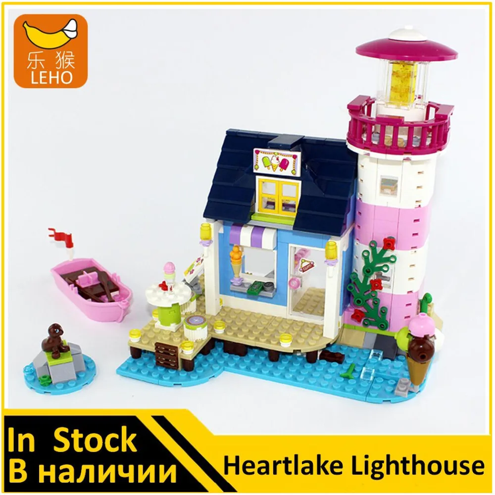 Бела 10640 Совместимость друзья Heartlake Маяк 41094 строительные блоки Emma Mia рисунок