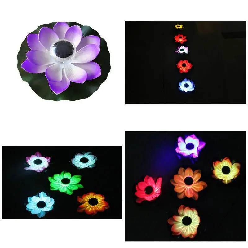 Beste Outdoor Landschap Verlichting, Drijvende Lotus Zonne energie Licht LED Spaarlamp Bloem Lamp Voor Tuin Zwembad Vijver Fontein Decor M