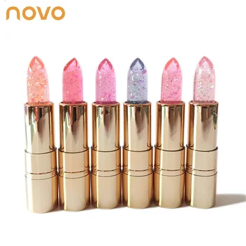 

NOVO Brand Jelly lipstick makeup Magic Temperature Changing Color Korean style color tint lip stick lasting waterproof lip balm