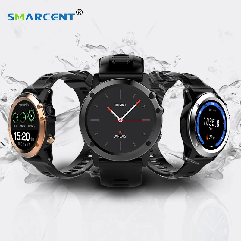 

Smarcent H1 Smart Watch men waterproof Pedometer Smartwatch GPS 3G WIFI Bluetooth Heart Rate smart watch earphone Altimeter