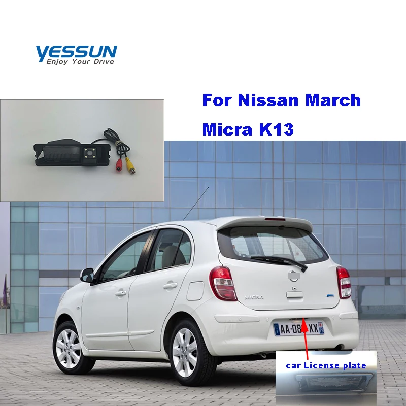 

Yessun car reverse camera For Nissan March Micra K13 Car Rear View camera Parking Assistance license plate Camera backup
