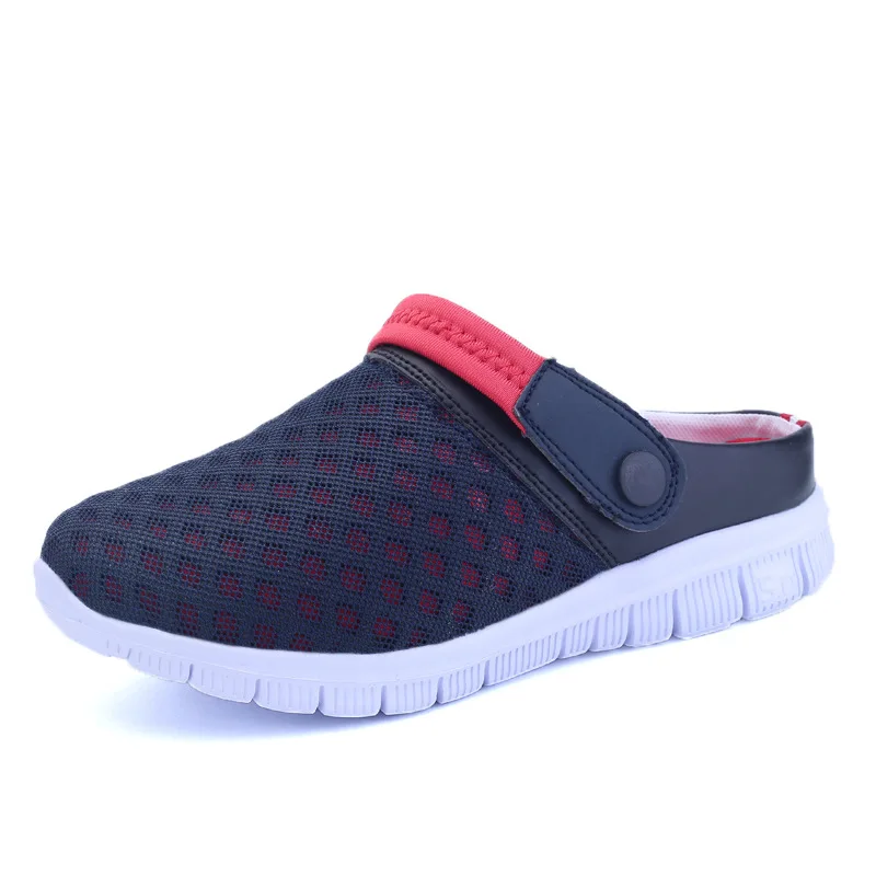 

2019 Men's Clogs Super Light Mesh Summer Men Slip on Casual Shoes Breathable Flats for Man Slides Beach Shoes Size 36-46