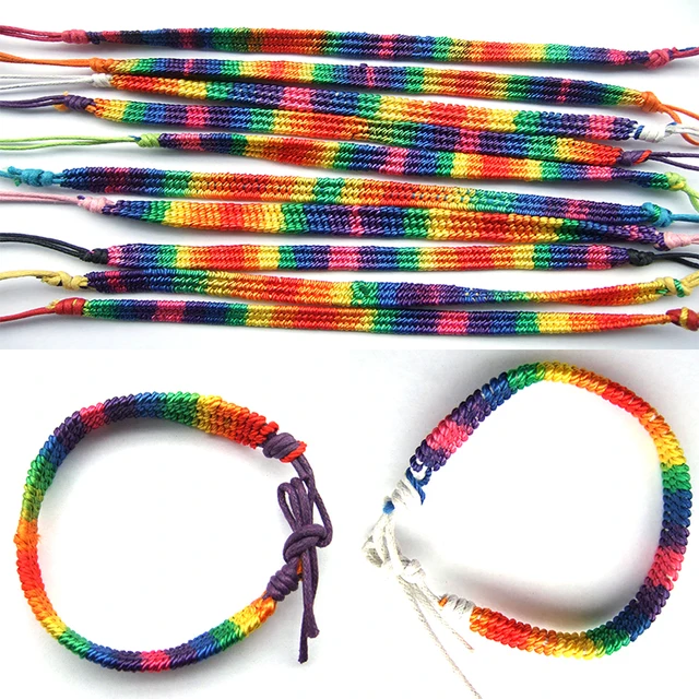 5pcs Handmade Rasta Hippie Bracelets Jamaican Woven Friendship 5pcs Handmade Rasta Hippie Bracelets Jamaican Woven Friendship Bracelet Drop Shipping