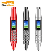 Uniwa ak007 caneta em forma de 2g, tela de celular, cartão sim duplo, gsm, bt v3.0, discador mágico gravador de voz mp3 fm