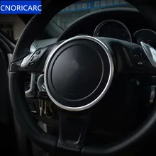 CNORICARC алюминиевый сплав Руль кольцо украшения Обложка отделка салона аксессуары Декали для Porsche Panamera Cayenne