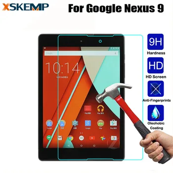 

Thin Premium Explosion-Proof 9H Real Tempered Glass Guard Film For Google Nexus 9 Tablet 0.3MM LCD Screen Protector Protective