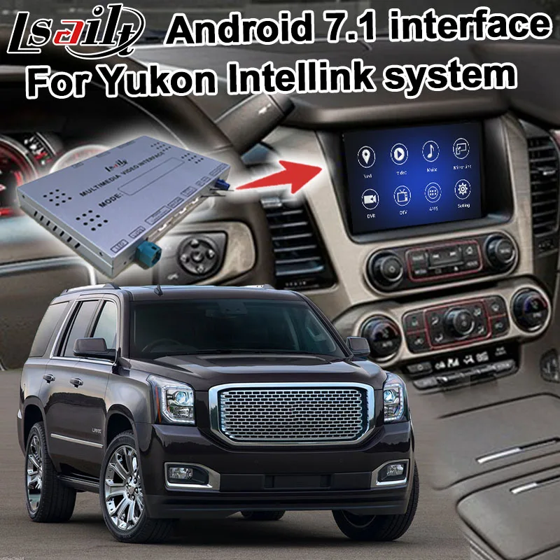

Android navigation box for GMC Yukon 2015-2019 etc video interface Mylink intellilink CUE system GPS with wireless Carplay
