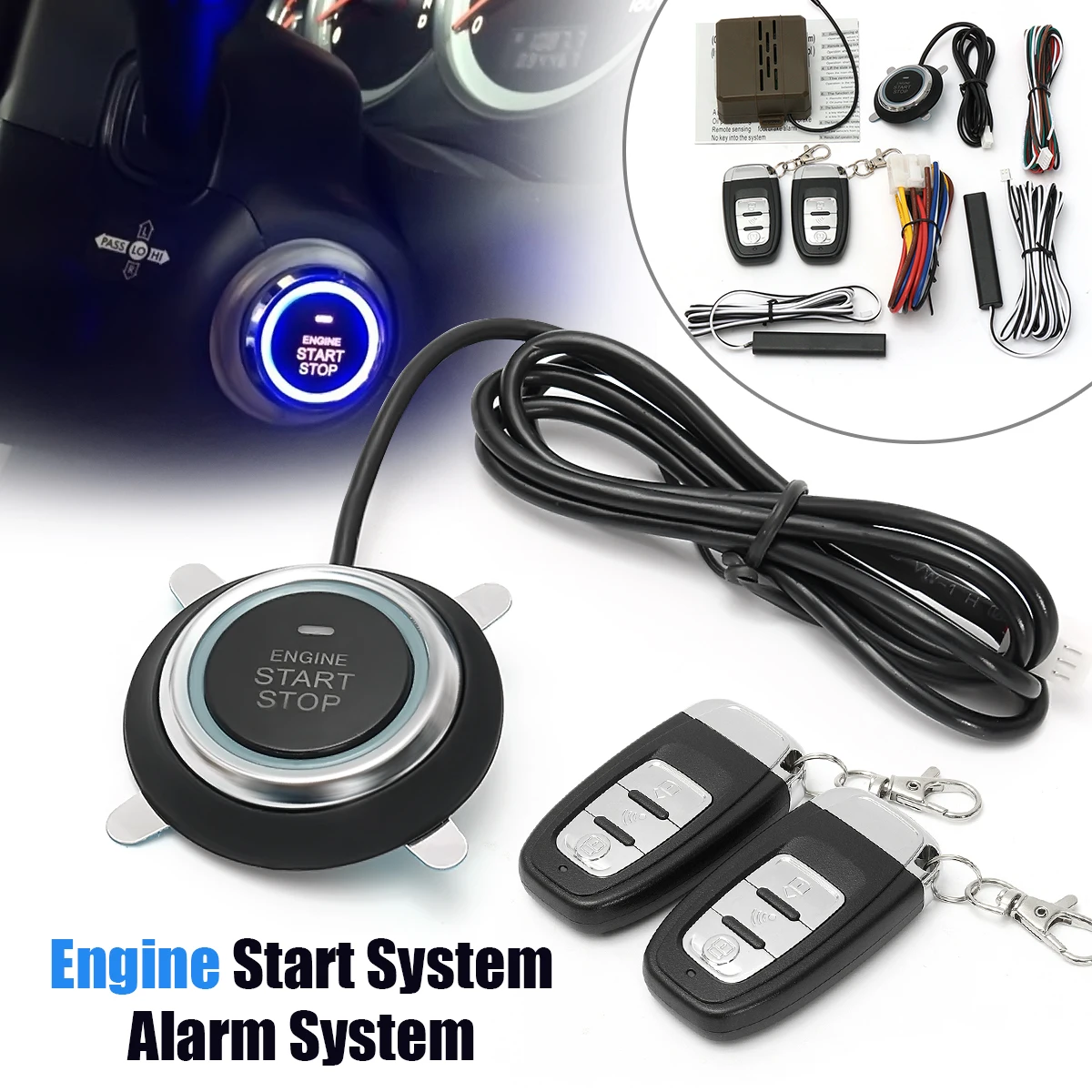 

Car Push Button Start Stop System Mulitifuntion Smart E Models Remote Control Car Alarm Start Keyless Entry System Accessories