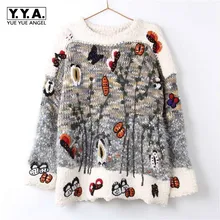 Jaqueta Feminina Inverno Женский кашемировый пуловер Свитера Inverno зимние большие размеры с вышивкой Casacos Femininos