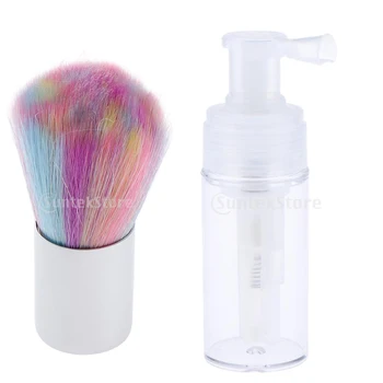 

Portable Empty Spray Powder Bottle + Versatile Colorful Neck Duster Brush Barber Cleaning Hairbrush Broken Hair Sweep Brush