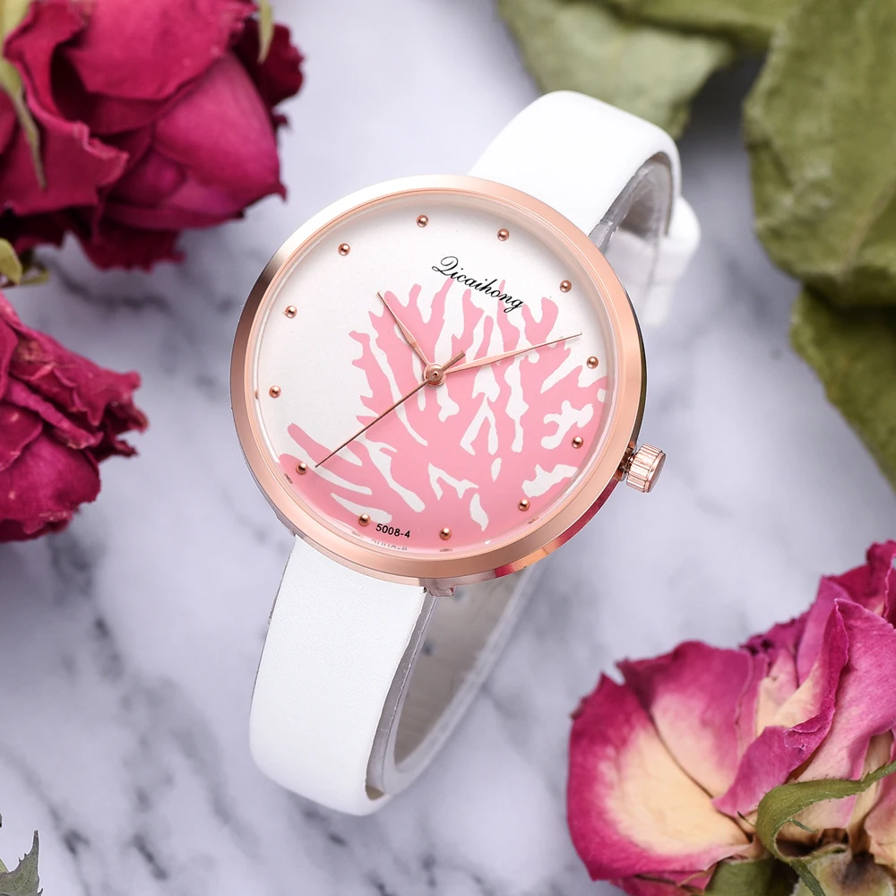 

Watches Women Fashion Popular Creative Ladies Leather Band Quartz Clock Ladies Bracelet Wrist Watch Relogio Montre Homme