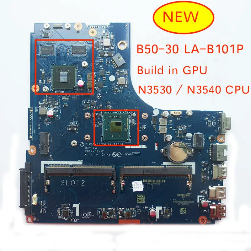 Подлинный ZIWB0/B1/E0 LA-B101P Rev: 1A для lenovo B50-30 Материнская плата ноутбука с N3530 N3540 cpu