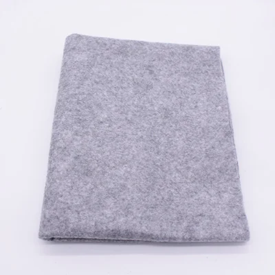 CMCYILING серая мягкая фетровая ткань для вышивки DIY швейных кукол 1,2 мм толщина полиэфирной ткани 45*110 см - Цвет: light grey 45x110cm