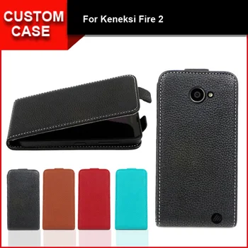 

Luxury flip vertical cover bag flip up and down PU Leather Case for Keneksi Fire 2, free gift
