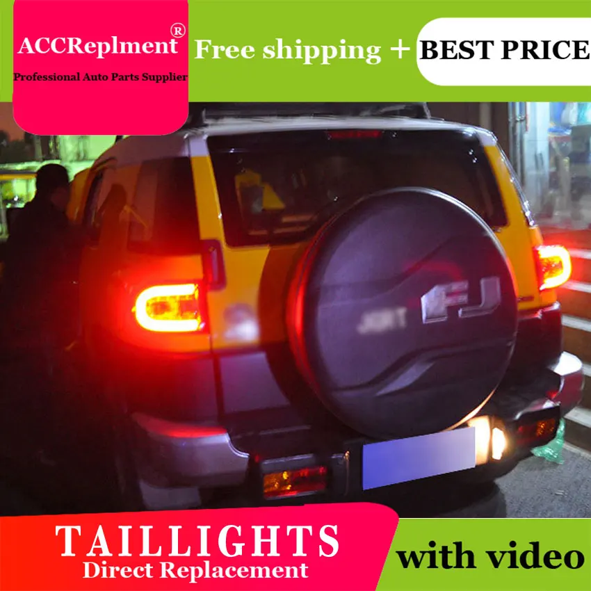 2PCS Car Styling for Toyota Fj CRUISER Taillights 2007 2014 for Fj CRUISER LED Tail Lamp