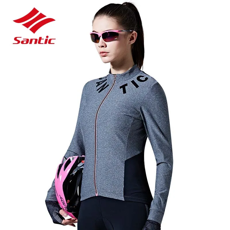 

Santic Cycling Jersey Women Full Long Sleeve Breathable Reflective Bike Jersey Top Spring Autumn Cycling Clothing Ropa Ciclismo