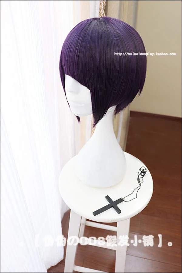 Парик My Hero Academia Kyoka Jiro короткий фиолетовый и черный парик Jirou Kyouka термостойкий