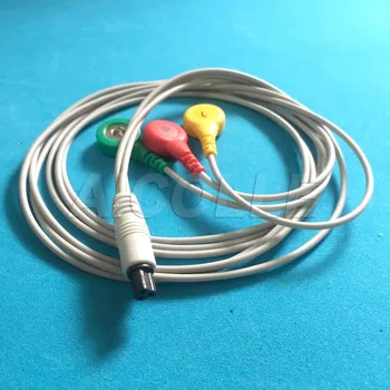 

3 lead ecg cable snap on terminal for Heal Force Prince180B Easy ECG Monitor for home use