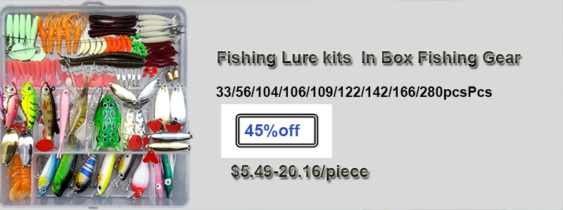 33/56/104/106/109/122/142/166/280 шт. рыболовные приманки набор ложка с крючками приманки Minnow Pilers жесткая приманка комплект в коробке рыболовные Шестерни аксессуары