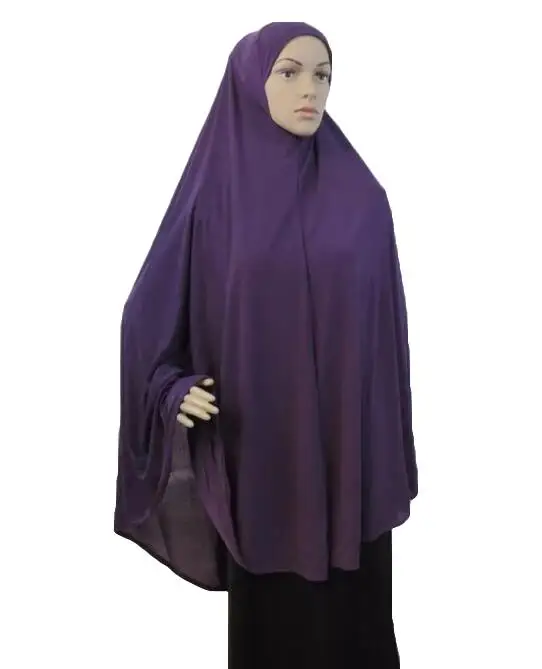 Хиджаб аль-хиджаб Рамадан молитвенная одежда Кепка шали шарф шапка надземный полный Чехол пуловер Кепка - Цвет: Purple