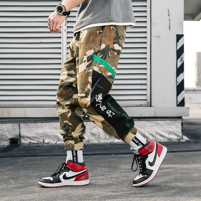 Amry Camouflage Новинка! уличная Мужская камуфляжная футболка в стиле Харадзюку. Военные Брюки карго ABZ456 - Цвет: Amry Camouflage