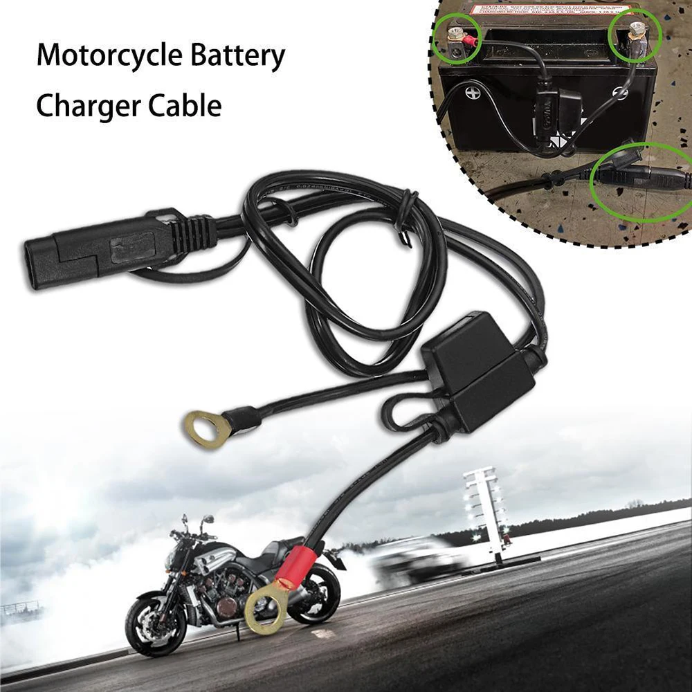 

SAE Extension Connector Cable with Ring Terminal Battery Charger Quick Disconnect 12v Fuse Cord For Motorcycle Car Tractor