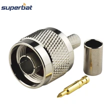Superbat 10 шт. N 0-11 ггц обжимной штекер Штекерный РЧ-разъем Для LMR240 50 Ом