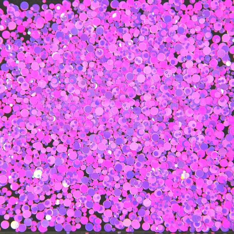 

500Gram/lot Round Glitter Rose Purple colors Shiny Metallic Nail Art Resin Slime Decoden Supplies 1mm2mm3mm Mixed YMP-15