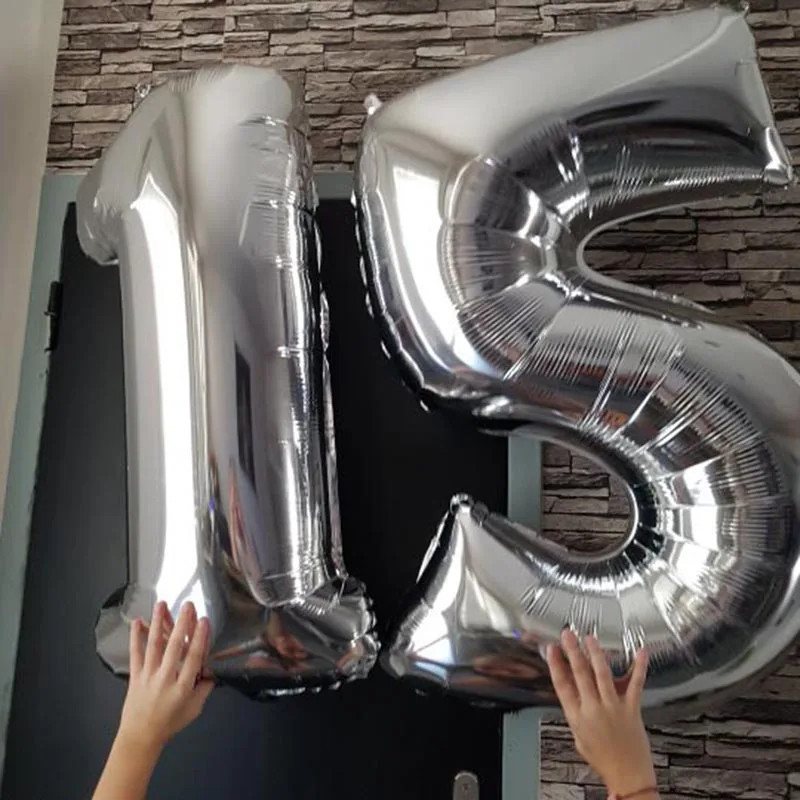 32 дюйма количество Фольга воздушные шары воздушный шар «С Днем Рождения» Свадебные украшения Цифровой шар цифры Globos для рождественской вечеринки поставки