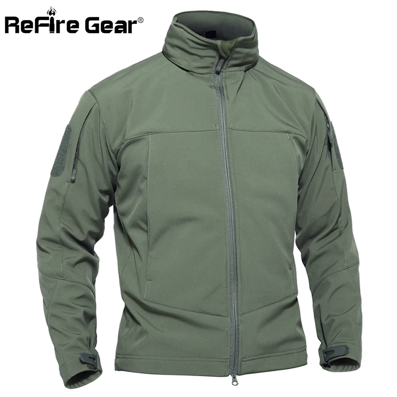 

ReFire Gear Autumn Waterproof Hoodie Military Jacket Men Soft Shell Windbreaker Army Urban Tactical Jackets Casual Spring Coat