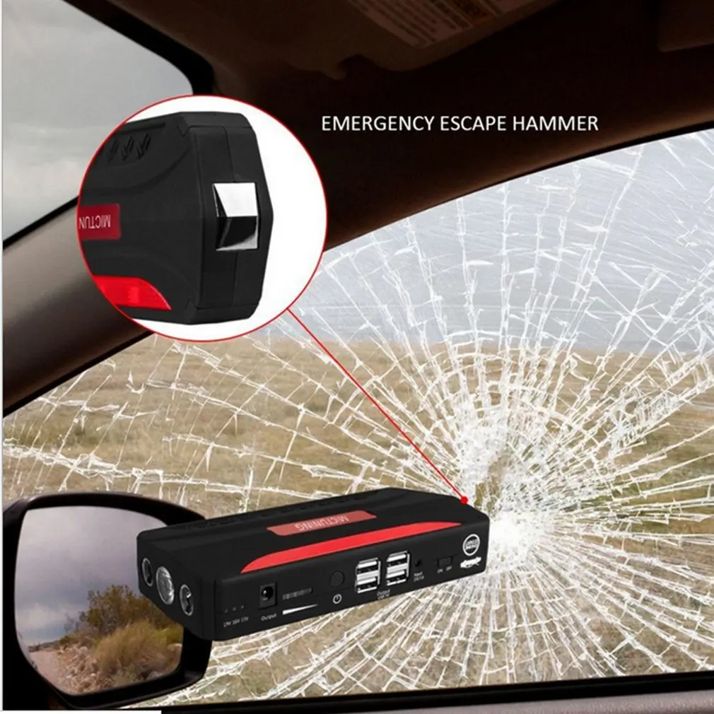 

Multi Function Jump Starter Portable 68800mAh 4 USB Car Power Supply Rechargeable Power Bank High Power Battery Accessory