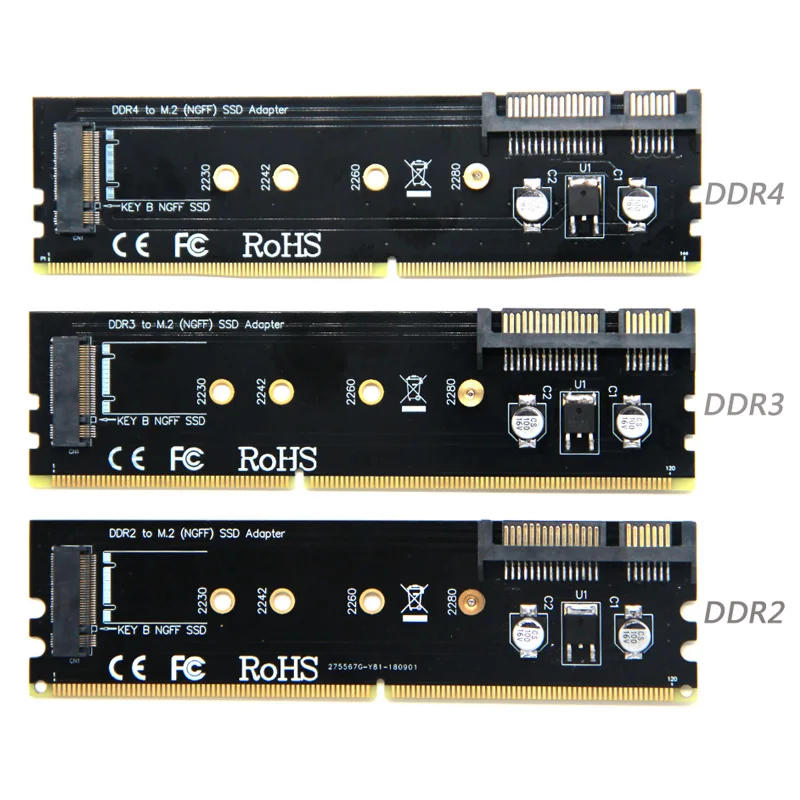 Адаптер для SSD накопителя DDR3 DDR4 DDR2 на M2 M.2 NGFF B Key карта переходника SATA 15 контактов