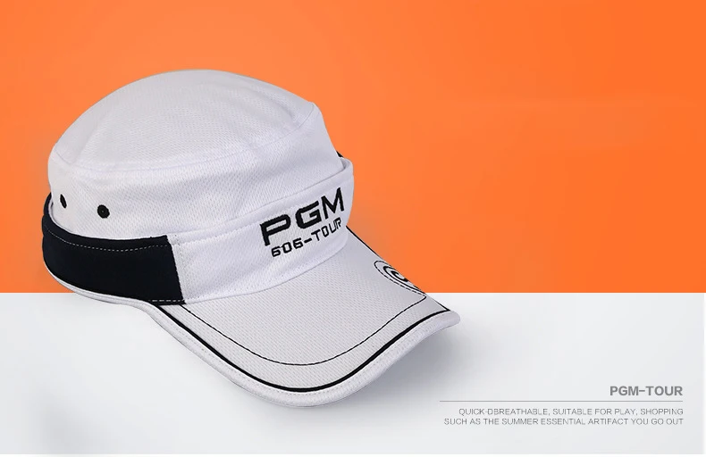 PGM гольф кепка для мужчин Унисекс Один размер на молнии Съемная дышащая быстросохнущая мужская плоская верхняя военная шляпа бренда Gorra Plana солнцезащитный козырек
