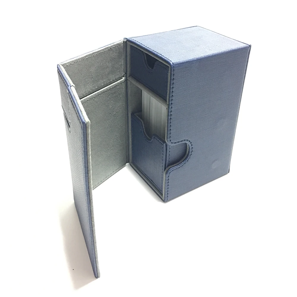 Blue Color Middle Size Deck Box Top Open Deck Case For Magic Board Game Cards: Blue Color