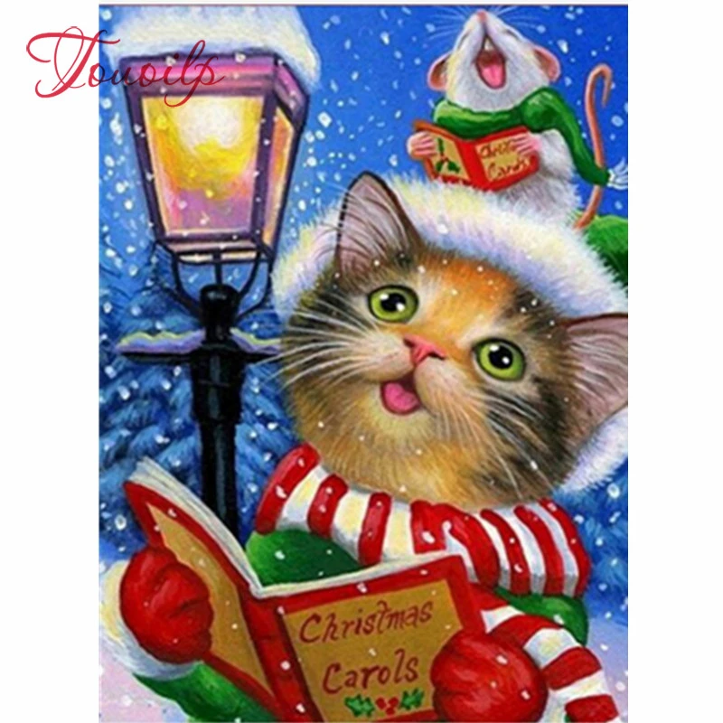 Touoilp 5d Bricolage Daimond Peinture Point De Croix Joyeux Chat 3d Noel Diamant Broderie Ronde Strass Dessin Anime Aliexpress Touoilp 5d Bricolage Daimond Peinture Point De Croix Joyeux Chat 3d Noel Diamant Broderie Ronde Strass Dessin Anime Aliexpress