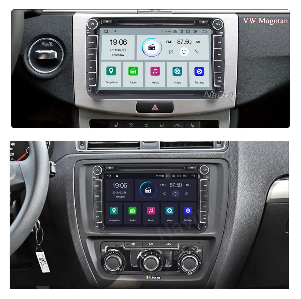 Top NaviFly 8" 2 Din DSP Android 9.0 IPS car dvd for Passat b7/POLO/GOLF 5 6/Skoda Octavia/SEAT leon with radio gps BT WIFI RDS 1