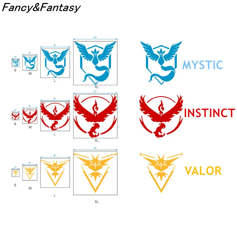 Valor Phone Window Laptop Pokemon Go Vinyl Decal Sticker Team Instinct Mystic