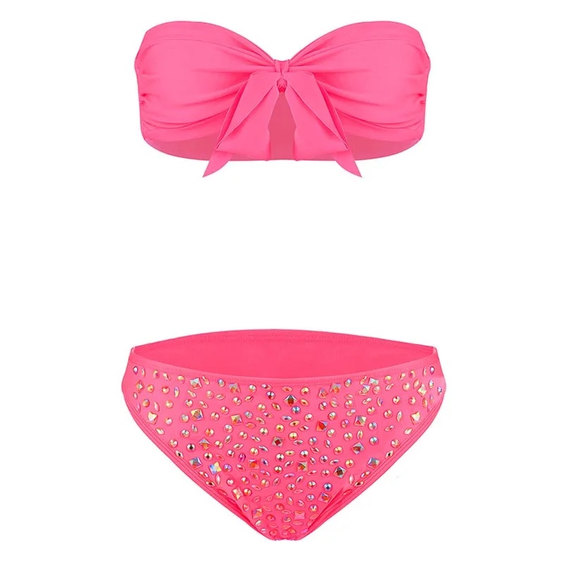 

High 1 Set Women Swimsuit Swimwear Bikini Elasticity Fashion for Beach Holiday Bathing DOG88