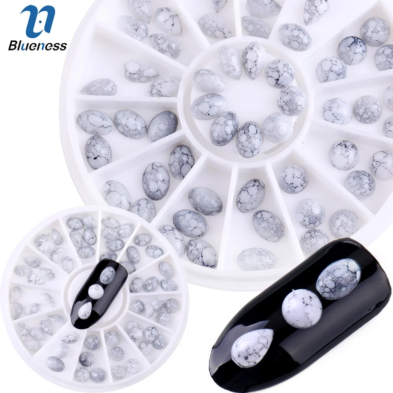 

Blueness 1Wheel White 3D Turquoise Water Droplets Design Nail Art Rhinestones Decorations Supplies For Manicure DIY Tools ZP149