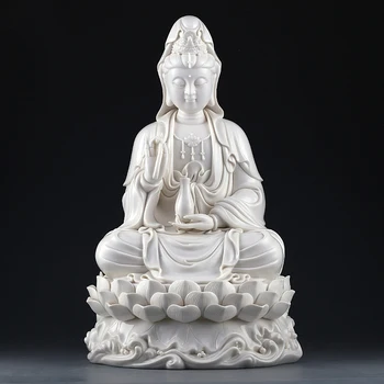 

Guanyin Statue, Sculpture Art White Porcelain Buddha Statue Home Decoration Accessories