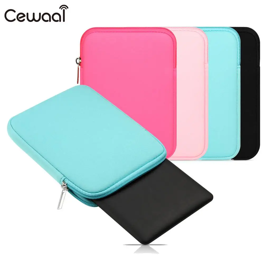 

Cewaal Universal 7 Inches Tablet Case Bag Soft Cover Sleeve Protective Case Soft Durable Zipper Wear-Resistant