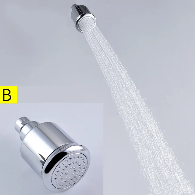 Bathroom Solid Brass High Pressure Small Matte Black Rain Shower Head Wall Mounted ABS Chrome Adjustable Bath Top Spray Shower B