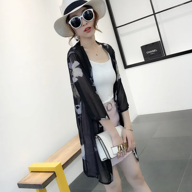 

Women Fashion Casual Vintage Kimono Cardigan Mujer 2019 Japanese Summer Long Loose Basic Color boho Kimono For Sale MP225