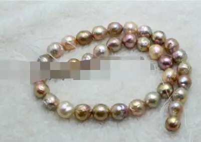 

Free Shipping natural baroque 12-13 mm japanese kasumi pearl necklace 18 inch