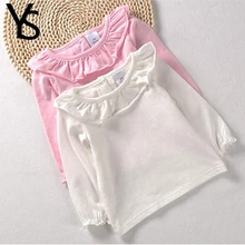9M-24M 100% Cotton High Quality Spring Autumn Baby Girls Long Sleeve T Shirt Bottoming Tee For Infant Pullovers 9M 12M 18M 2T