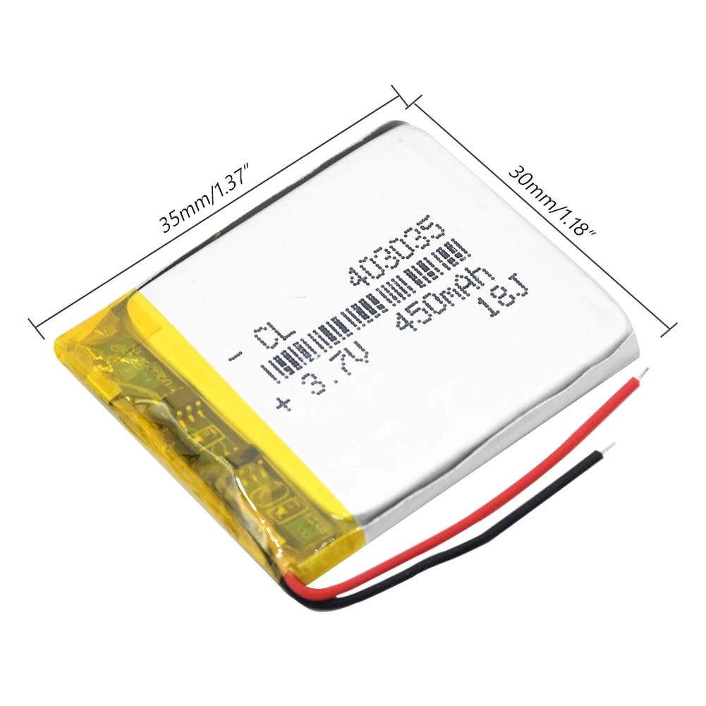 1/2/4 шт. литий-полимерный аккумулятор Li-po 3,7 V 403035 450mAh батарея для gps MP3 MP4 можно крепить любые приспособления: PDA часы BT Динамик 3,7 вольт Перезаряжаемые литий Батарея