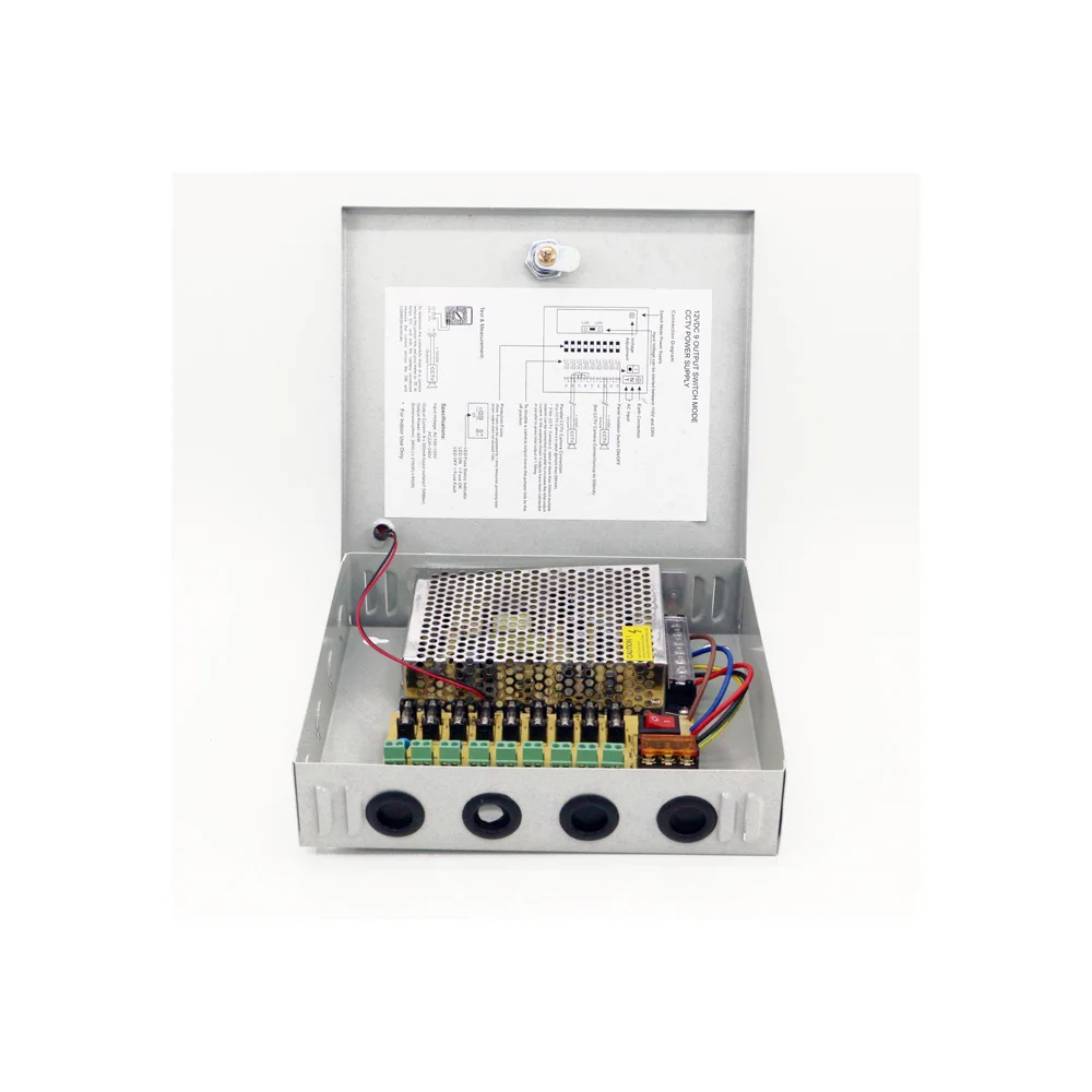 DC12V5A9CH Светодиодный CCTV переключатель питания 60 Вт безопасности/адаптер 110 В/220